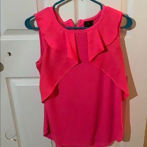 Hot Pink Ruffle Blouse